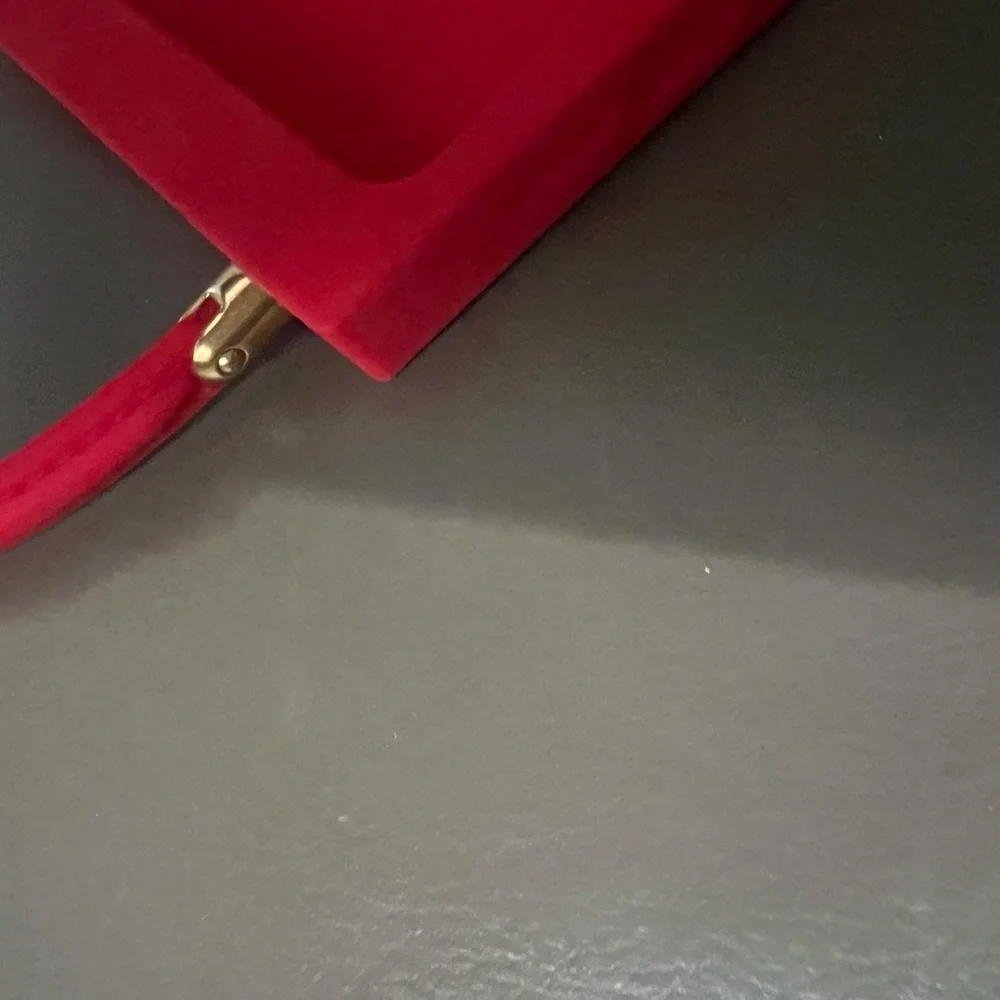 Tory Burch Red Phone Case with Gold Accents